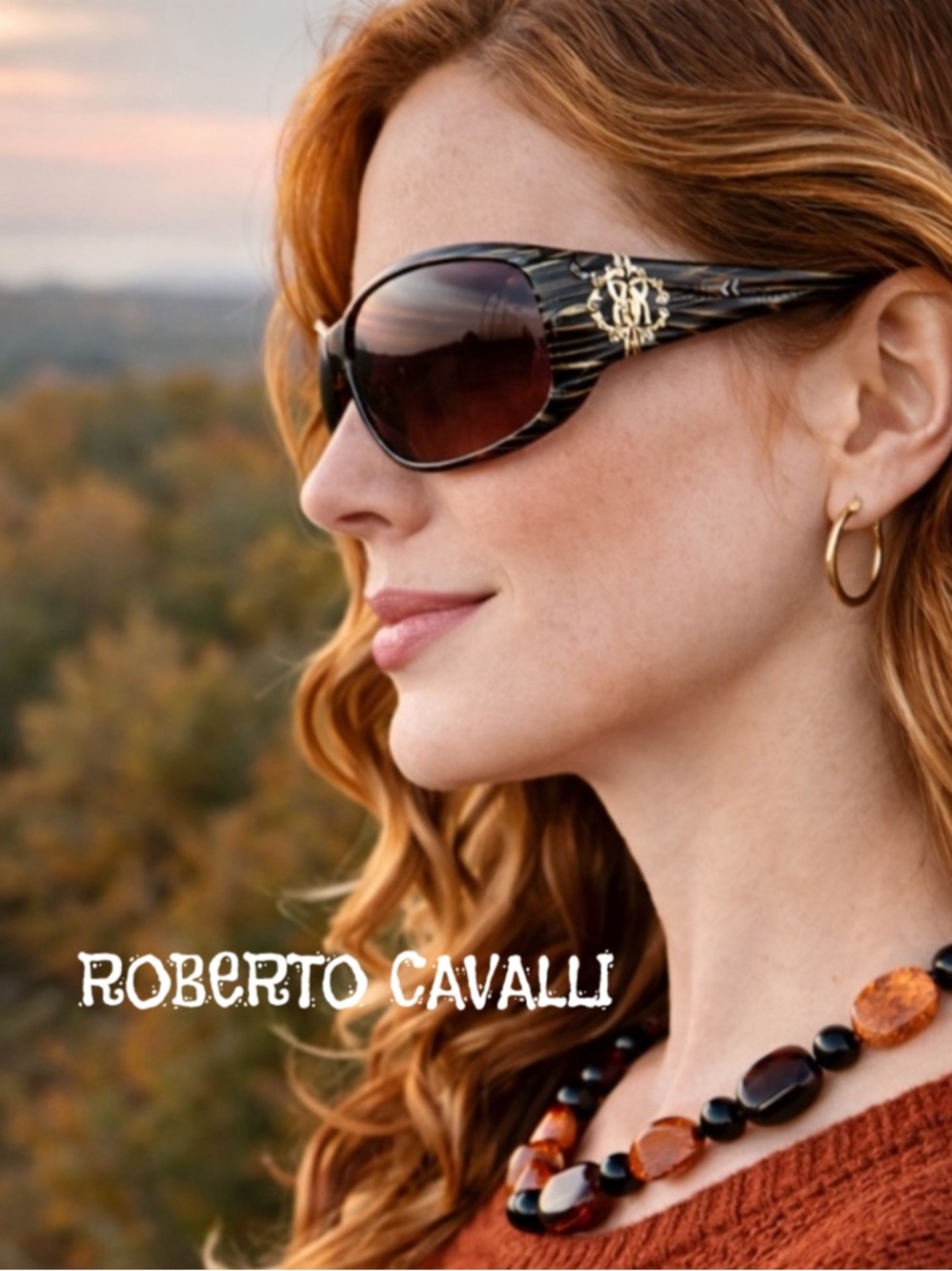 Brown Rhinestone Sunglasses - Picture 2 of 16